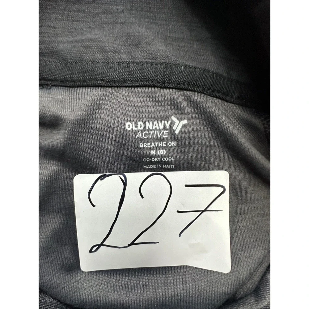 Old Navy Active Pullover Boys M 8 Gray Breathe On Go-Dry Quarter Zip